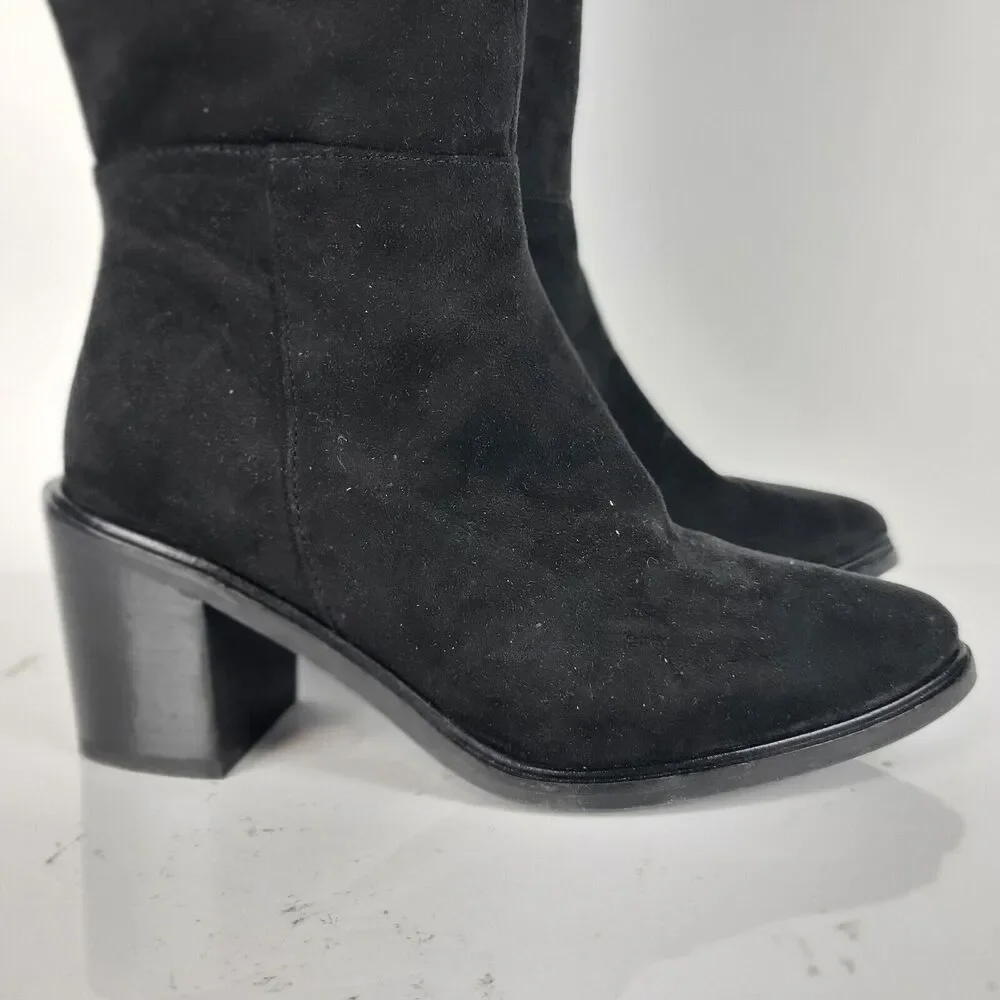 Seychelles Paradise City Leather Over the Knee Boots Black Size 7.5